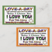 Love-a-Day Visitekaartjes (Voorkant / Achterkant)