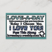 Love-a-Day Visitekaartjes (Achterkant)