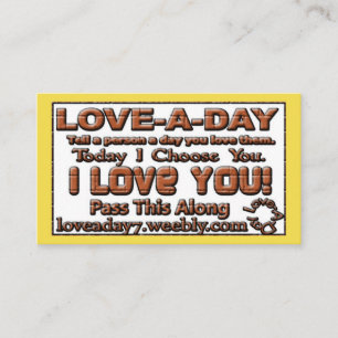 Love-a-Day Visitekaartjes
