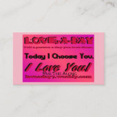 Love-a-Day Visitekaartjes (Voorkant)