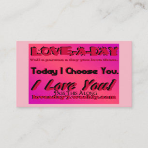 Love-a-Day Visitekaartjes