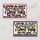 Love-a-Day Visitekaartjes (Voorkant / Achterkant)