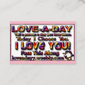 Love-a-Day Visitekaartjes (Voorkant)