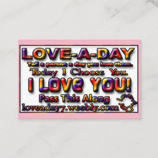 Love-a-Day Visitekaartjes