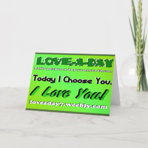 Love A Day Wenskaart-Flo Green Kaart