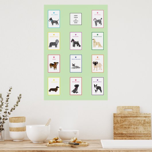 Love A Dog Poster (Keuken)