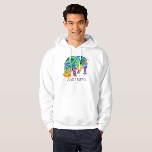 Love A HIPPO Hoodie (Voorkant volledig)
