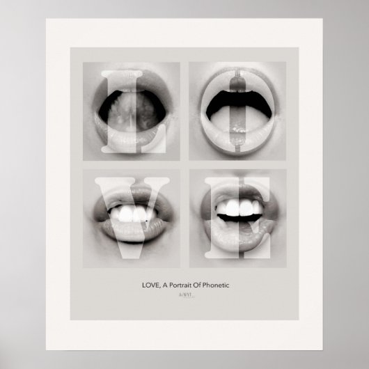 LOVE / A Portrait of Phonetic Emotion Poster (Voorkant)