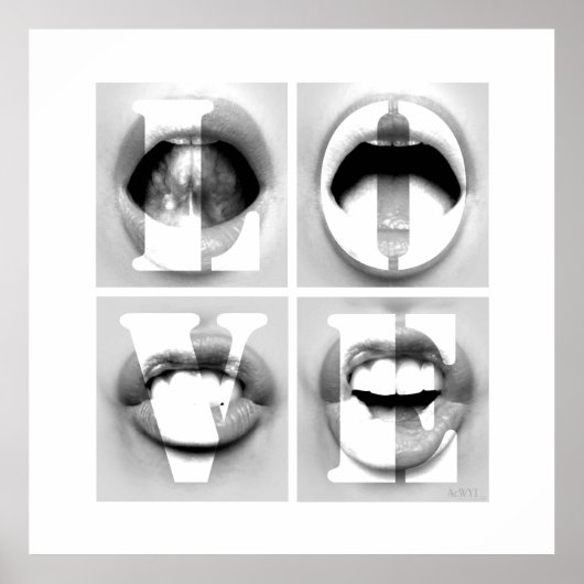 LOVE / A Portrait of Phonetic Emotion Poster (Voorkant)