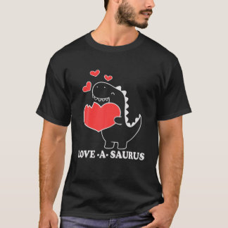 Love A Saurus Funny Valentijnsdag Dinosaur T Rex T-shirt
