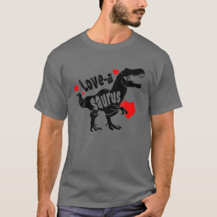 Love A Saurus Rex Dinosaur Funny 2022 Valentines D T-shirt