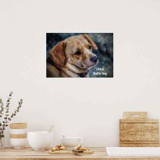 Love A Shelter Dog Art Poster (Keuken)