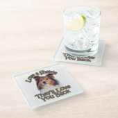 Love A Sheltie Glazen Onderzetter (Schuin)