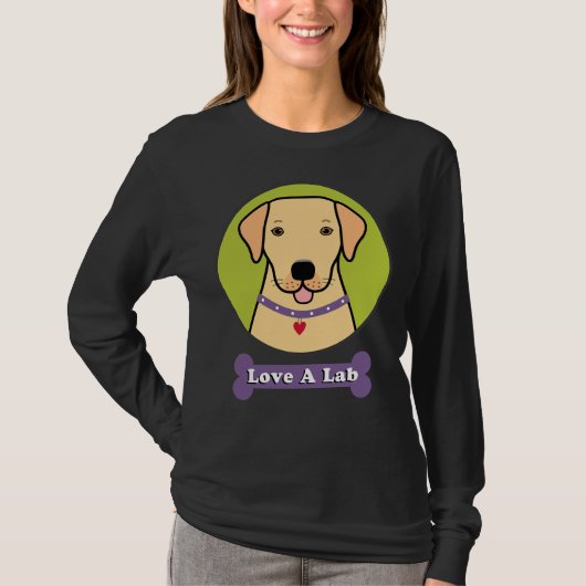 Love A Yellow Lab T-shirt (Voorkant)