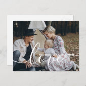 'Love' Aangepaste familiefoto met eigen naam Briefkaart (Voorkant / Achterkant)
