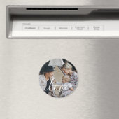 'Love' Aangepaste familiefoto met eigen naam Magneet (Insitu (Vaatwasser))