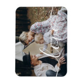 'Love' Aangepaste familiefoto met eigen naam Magneet (Verticaal)