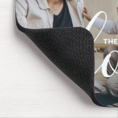 'Love' Aangepaste familiefoto met eigen naam Muismat (Hoek)