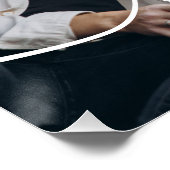 'Love' Aangepaste familiefoto met eigen naam Perfect Poster (Hoek)