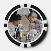 'Love' Aangepaste familiefoto met eigen naam Poker Chips (Voorkant)