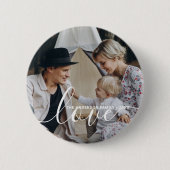 'Love' Aangepaste familiefoto met eigen naam Ronde Button 5,7 Cm (Voorkant)