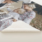 'Love' Aangepaste familiefoto met eigen naam Sherpa Deken (3/4)