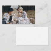 'Love' Aangepaste familiefoto met eigen naam Visitekaartje (Voorkant / Achterkant)