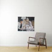 'Love' Aangepaste familiefoto met eigen naam Wandkleed (In Situ (horizontaal))