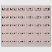 LOVE aangepaste foto op Stusty Pink Cadeaupapier (Vlak)