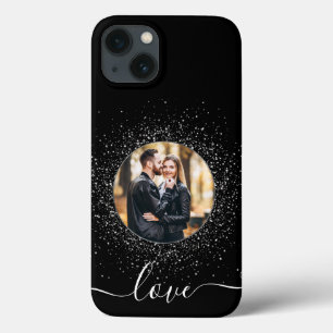 LOVE aangepaste foto zwart Case-Mate iPhone Case