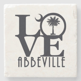 LOVE Abbeville SC Stenen Onderzetter