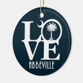LOVE Abbeville South Carolina Keramisch Ornament (Links)