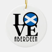 LOVE Aberdeen Scotland Keramisch Ornament (Voorkant)