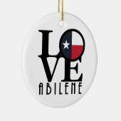 LOVE Abilene Texas Keramisch Ornament (Rechts)