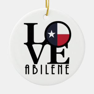LOVE Abilene Texas Keramisch Ornament