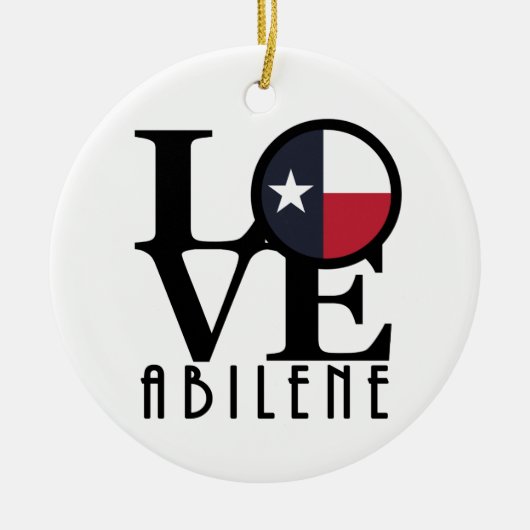 LOVE Abilene Texas Keramisch Ornament (Voorkant)