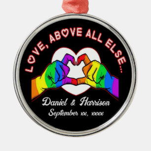 Love Above All Else Metalen Ornament