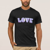 LOVE Abstract, Modern Graphic, Cool Black T-shirt (Voorkant)