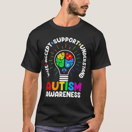Love Accept Support Understand Autism Awareness Mo T-shirt (Voorkant)