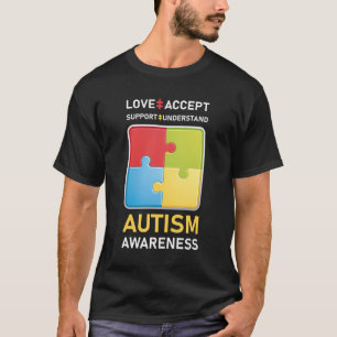 Love Accepteer Support Autism Shirt Autistic Autis