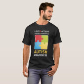 Love Accepteer Support Autism Shirt Autistic Autis (Voorkant volledig)