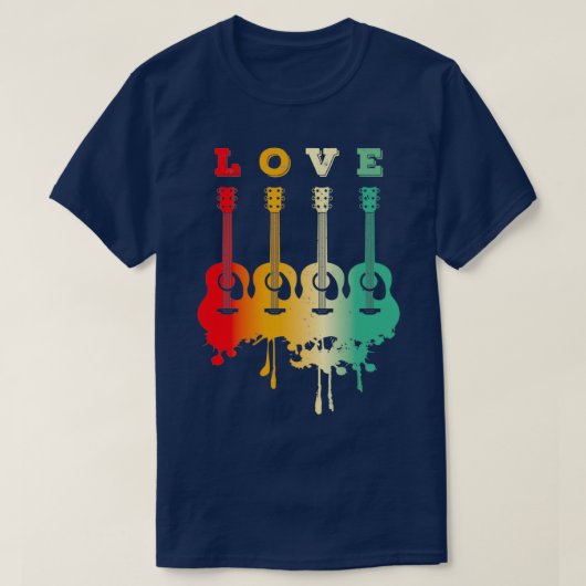 Love Acoustic Guitar Acoustic Guitar Player Gift A T-shirt (Design voorkant)