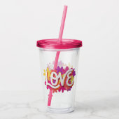 LOVE Acrylic Tumbler Acryl Drinkbeker (Achterkant)