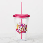 LOVE Acrylic Tumbler Acryl Drinkbeker (Voorkant)