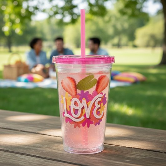 LOVE Acrylic Tumbler Acryl Drinkbeker