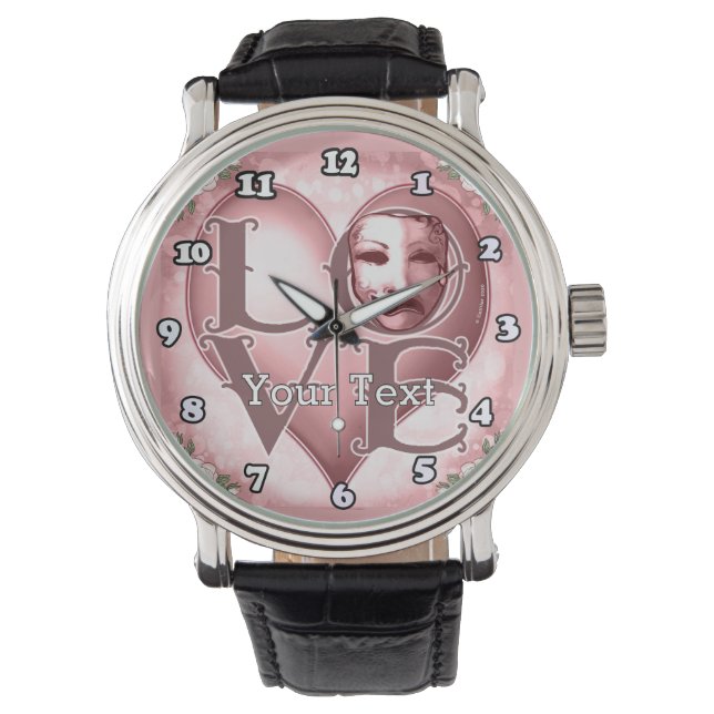 LOVE Acteur Masker  Horloge (Voorkant)