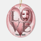 LOVE Acteur Masker  Keramisch Ornament (Links)