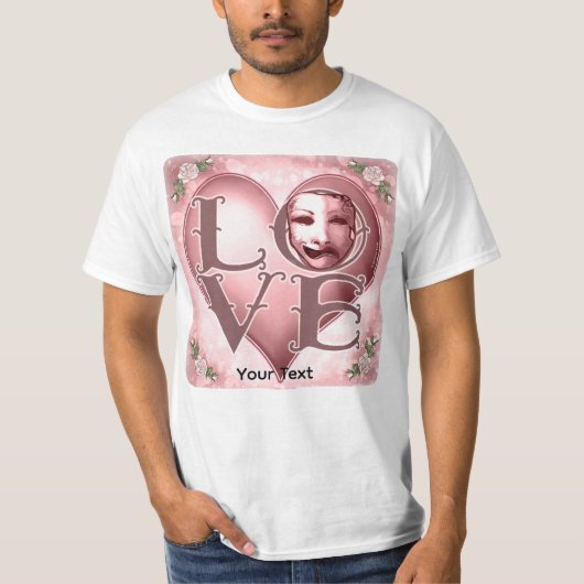 LOVE Acteur Masker T-Shirt (Voorkant)