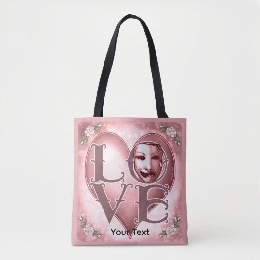 LOVE Acteur Masker  Tote Bag (Voorkant)