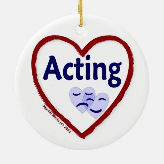 Love Acting Keramisch Ornament (Achterkant)